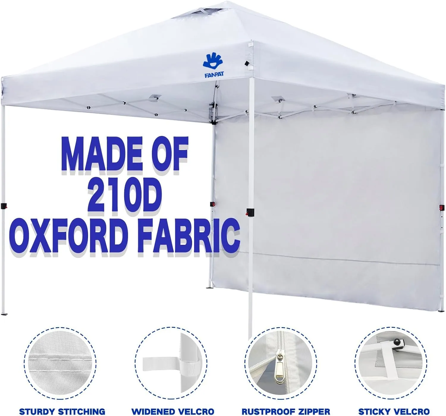 Instant Canopy Tent Sidewalls for 10x10 Pop Up Canopy Waterproof,99% UV Protection，3 Piece Sidewalls, Khaki(3PCS Sidewall Only, Canopy Tent NOT Included)