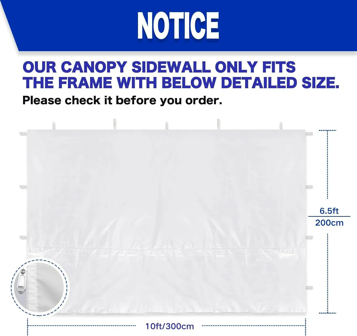 Instant Canopy Tent Sidewalls for 10x10 Pop Up Canopy Waterproof,99% UV Protection，3 Piece Sidewalls, Khaki(3PCS Sidewall Only, Canopy Tent NOT Included)