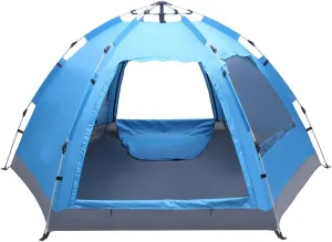 Instant Pop Up Tent Family Camping Tent, 3-4 Person Portable Tent Waterproof Windproof for Camping Hiking Mountaineering
