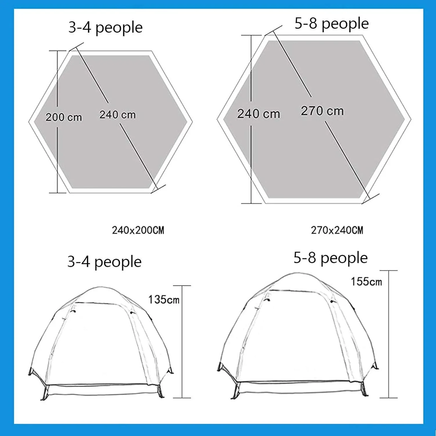 Instant Pop Up Tent,Family Camping Tent 4-7 Person Portable Tent Automatic Tent Waterproof Windproof for Camping ng Mountaineering