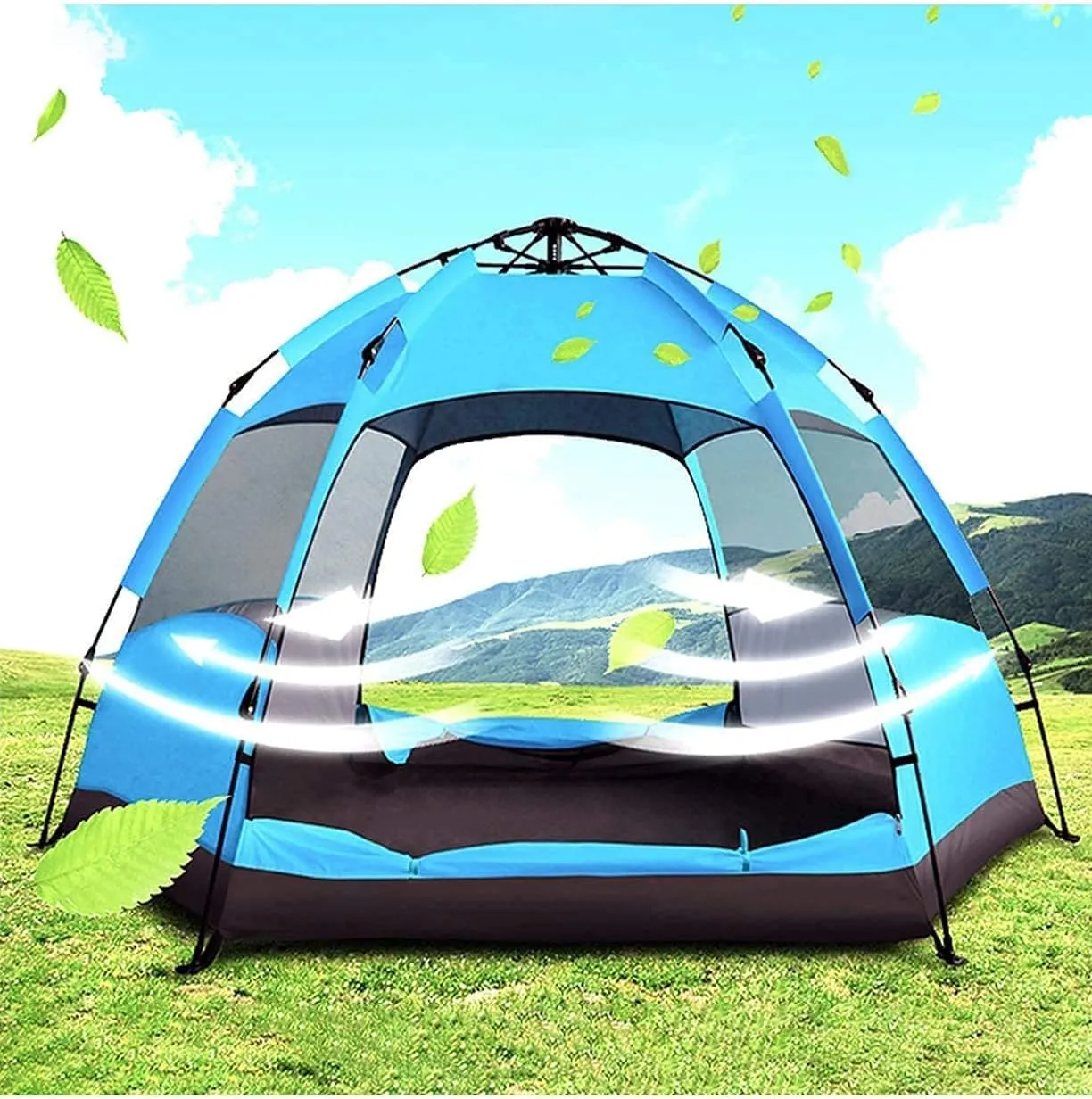 Instant Pop Up Tent,Family Camping Tent 4-7 Person Portable Tent Automatic Tent Waterproof Windproof for Camping ng Mountaineering