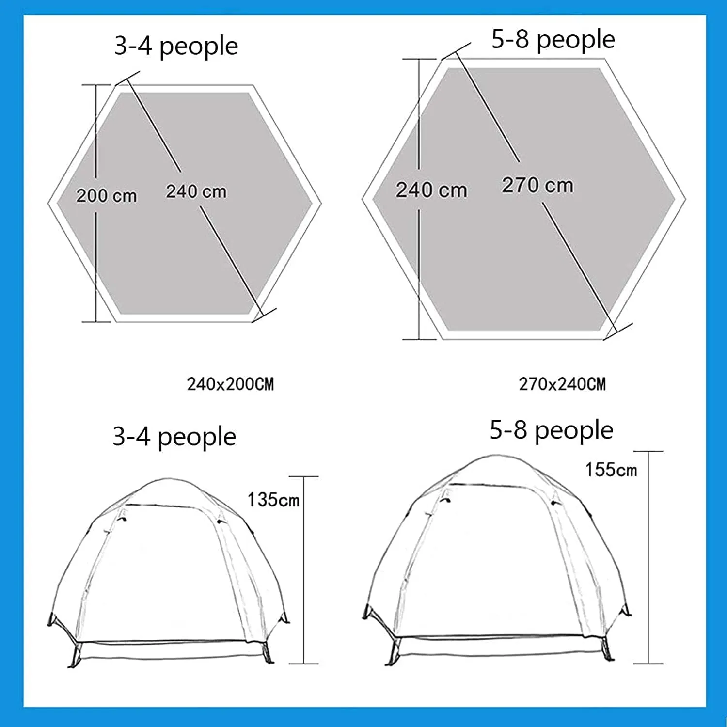 Instant Pop Up Tent,Family Camping Tent 4-7 Person Portable Tent Automatic Tent Waterproof Windproof for Camping ng Mountaineering