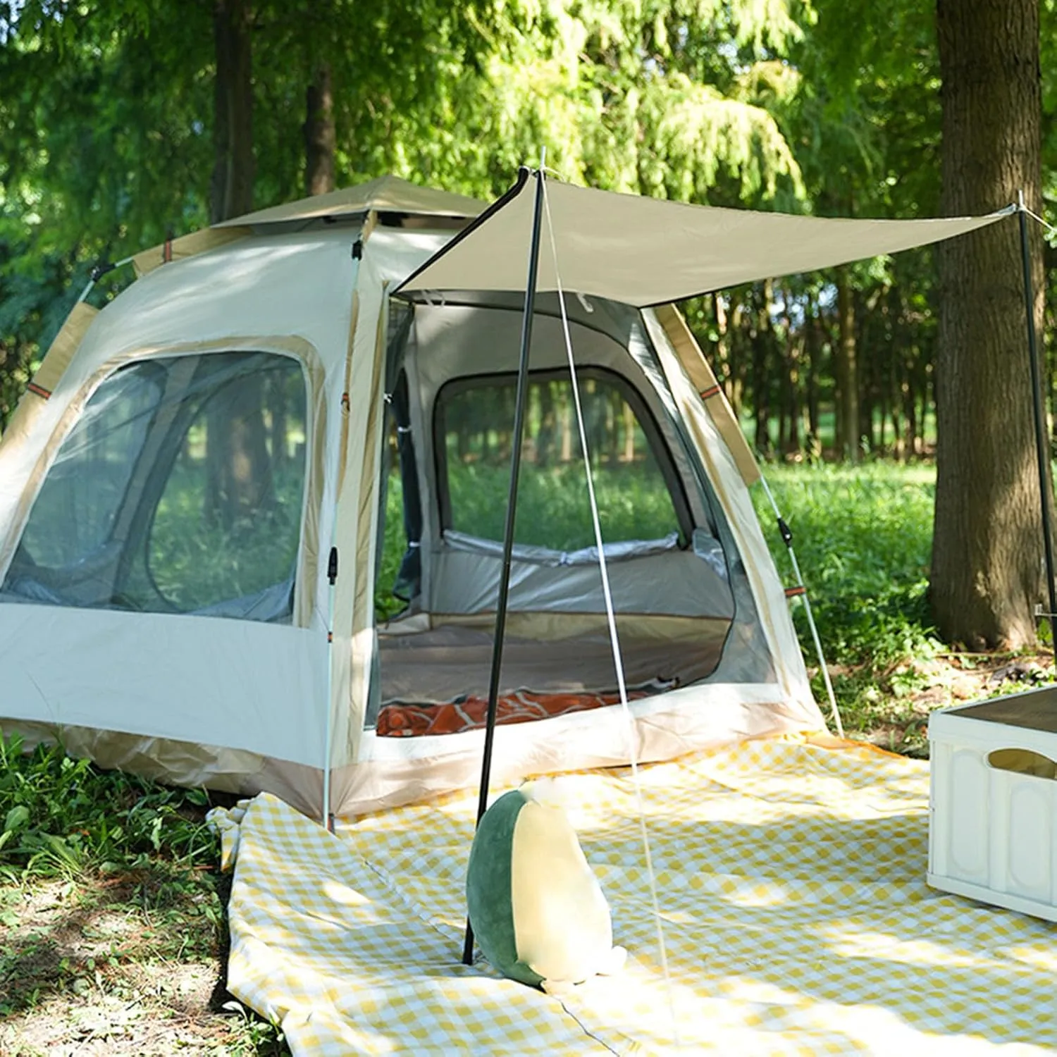 Instant Pop Up Tent,Portable Waterproof Automatic Family Camping Tent with UV Protection, Easy Set Up Cabin for Camping, Hiking, and Mountaineering
