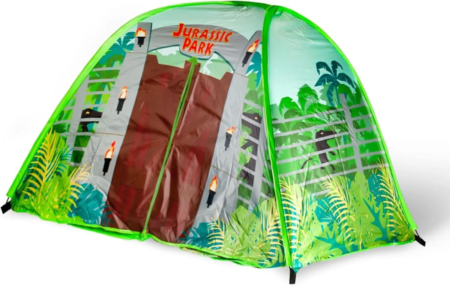 Jurassic Park Gates Indoor Bed Tent Pop-Up Canopy | 72 x 36 x 41 Inches