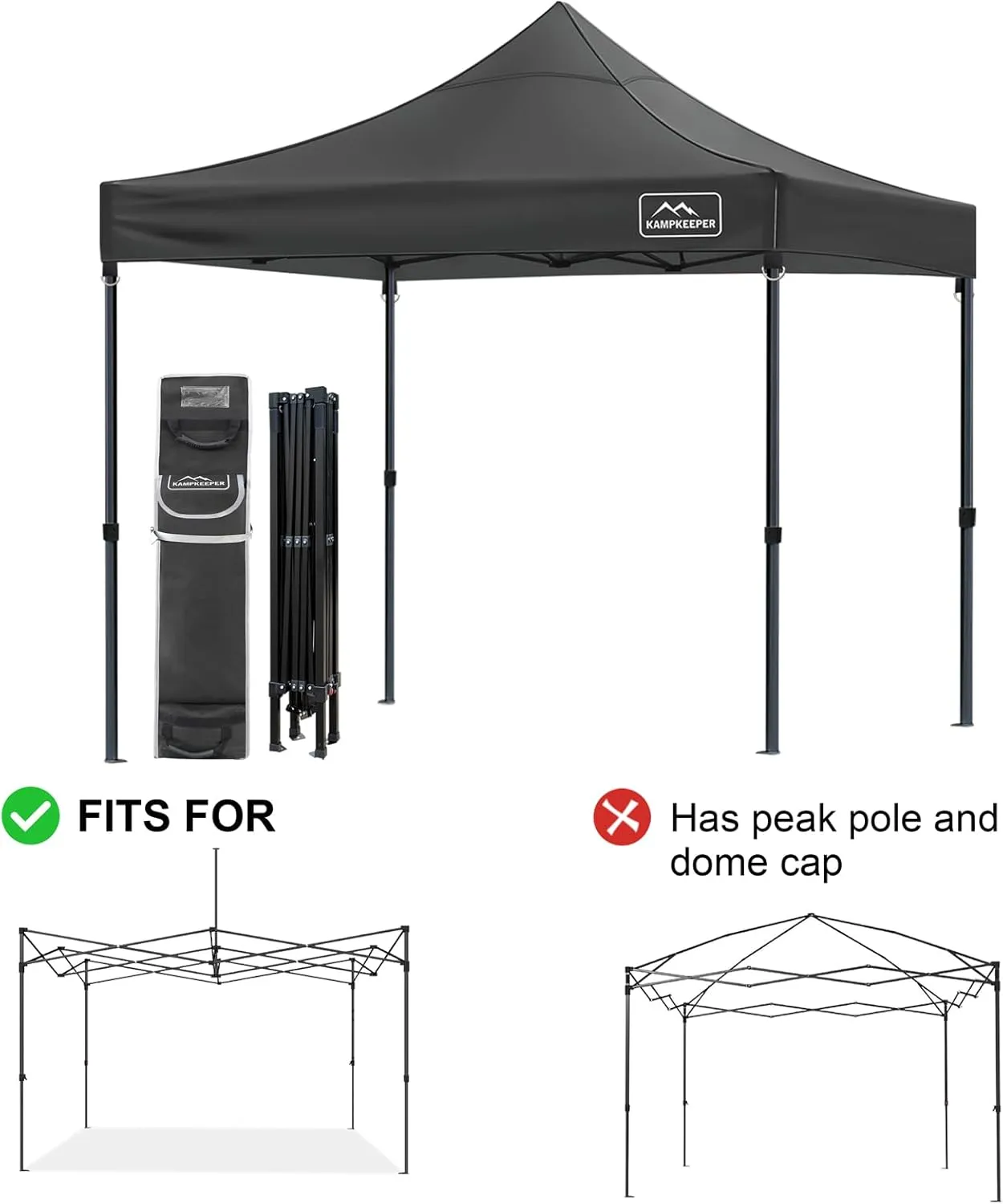 KAMPKEEPER Canopy Tent Storage Bags fits Most 10x10 Size Instant Canopies, pop-up Shelters and Tents