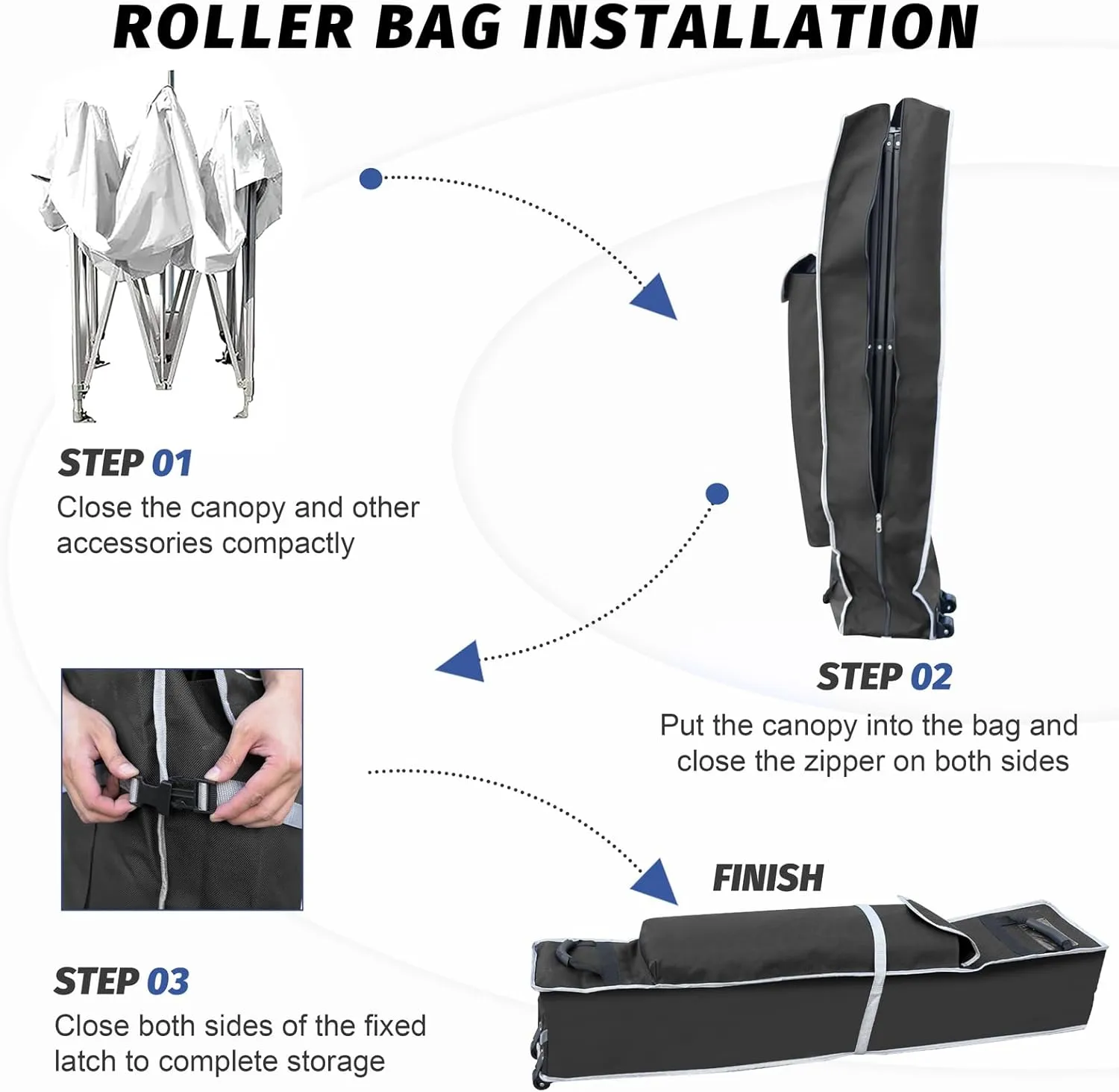 KAMPKEEPER Canopy Tent Storage Bags fits Most 10x10 Size Instant Canopies, pop-up Shelters and Tents