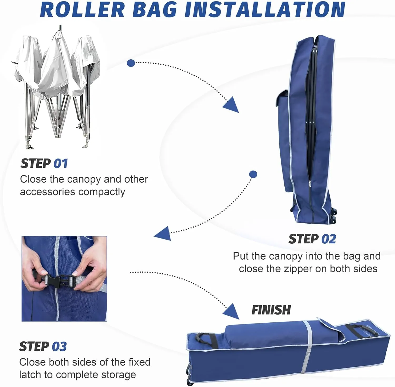 KAMPKEEPER Canopy Tent Storage Bags fits Most 10x10 Size Instant Canopies, pop-up Shelters and Tents
