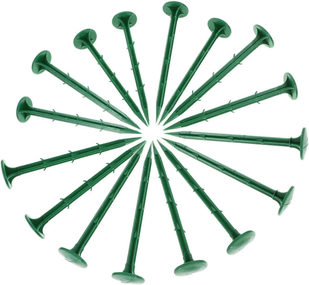 Kisangel 150-piece Plastic Garden Stake Set Multi-Purpose Ground Nails for Tent Tarps Landscaping