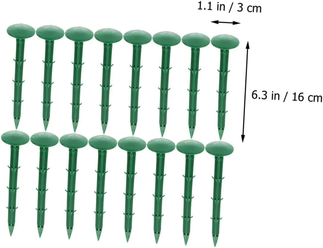 Kisangel 150-piece Plastic Garden Stake Set Multi-Purpose Ground Nails for Tent Tarps Landscaping