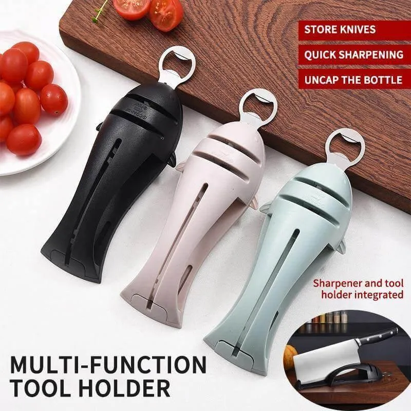 Knife Sharpener - 3-in-1 Multifunctional Tool for All Blades