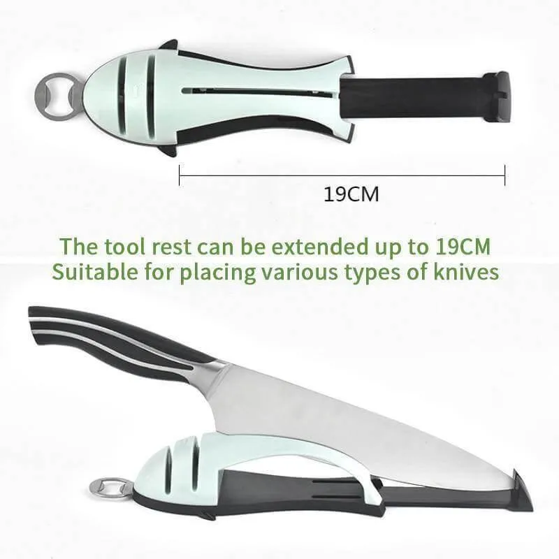 Knife Sharpener - 3-in-1 Multifunctional Tool for All Blades