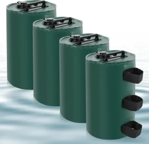 KOMCLUB Canopy Water Weight Bag Tent Weights Set of 4 10L Leg Heavy Duty Portable Water/Sand Weights Strong Windproof for Pop up Canopy,Tent,Gazebo,Shelter Upgraded (Green)