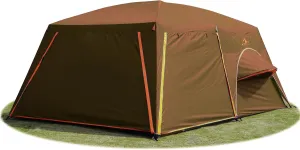 KTT Extra Large Tent 12 Person,2 Bay-Windows,Family Cabin Tents,14'Lx10'Wx6.58'H,2 Rooms and 3 Doors 3 Windows with Mesh,Waterproof,Straight Wall,Big Tent for Outdoor,Picnic,Camping,Gathering