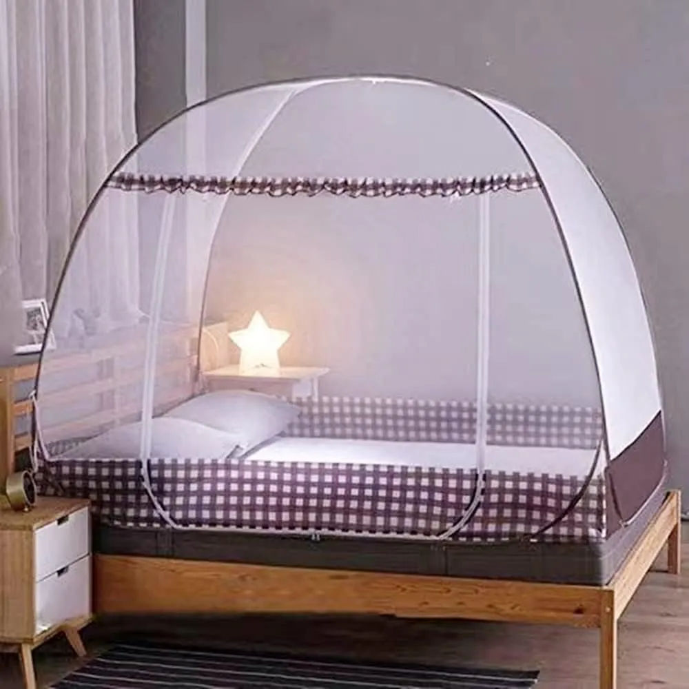 Large Mosquito Net Tent Canopy for Bed - Folding Portable Design Travel POP UP Netting, L80*W72*H60inch Queen King Size