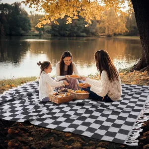Large Picnic Blanket Outdoor Law Park Patio Mat Manta para Soft Car Travel Essentials Road Trip Summer Vacation Stuff Outside Accessories Roadtrip Camping Gear Rv Must Haves Glamping Tent Gadget