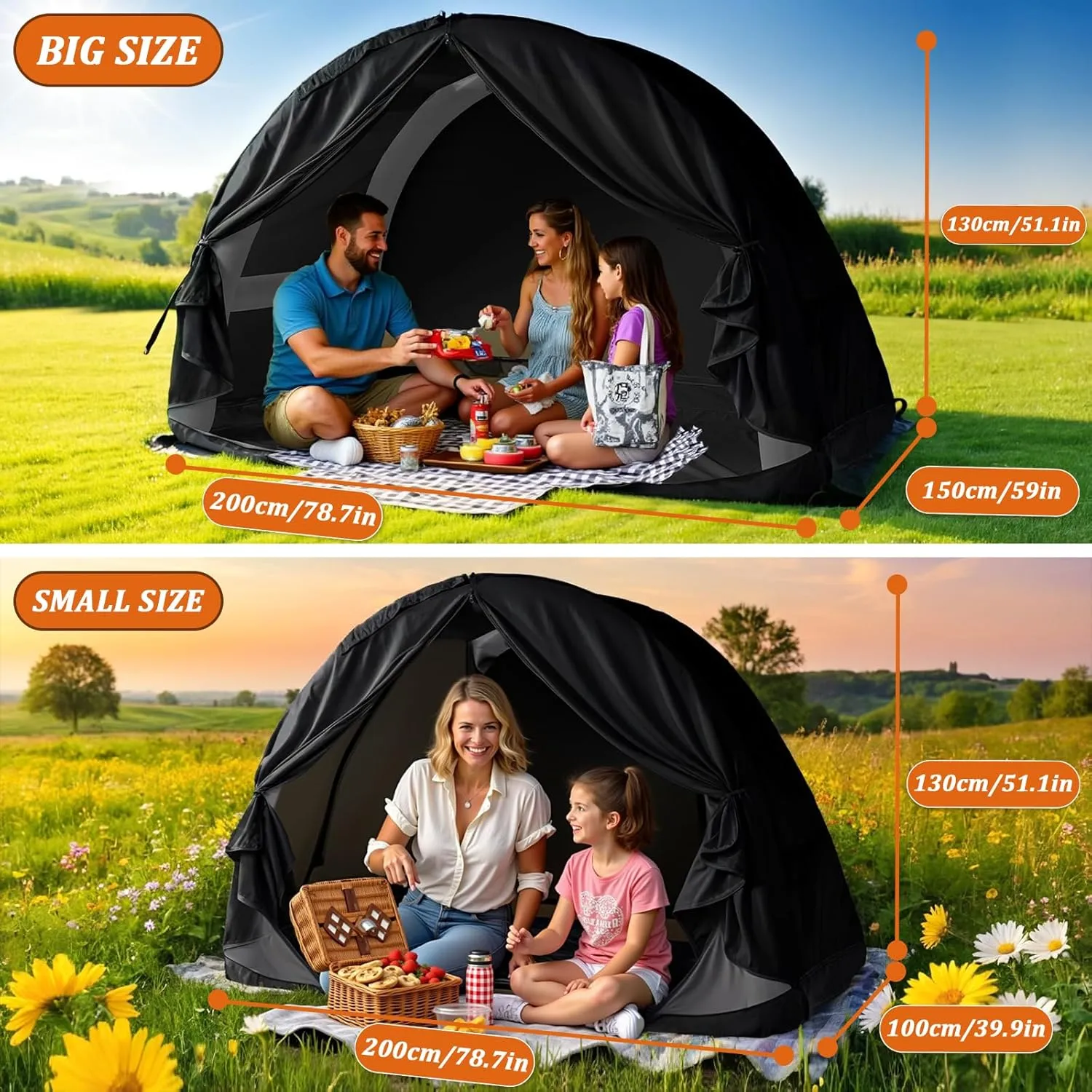 Large Tents for Camping, Kids Camping Tent Waterproof, Lightweight Kids Tent Outdoor, Portable Family Camping Inflatable Tents