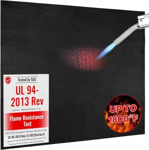 Large Welding Blanket 40" x 40" Tested by SGS Fireproof Pad, 5mm Welders Mat, Carbon Felt Cloth Insulation Flame Retardant Fabric, Heat Shield for Soldering Brazing Glass Blowing Grill Stove Pit