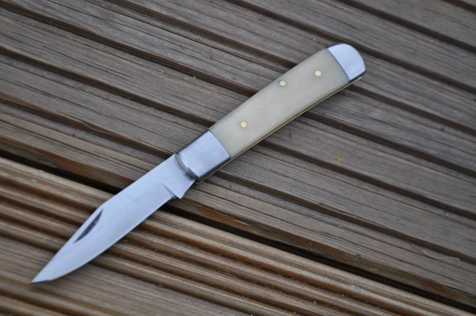 Legal to Carry Handmade Pocket Knife with Bone Handle