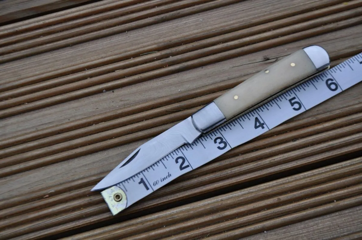 Legal to Carry Handmade Pocket Knife with Bone Handle