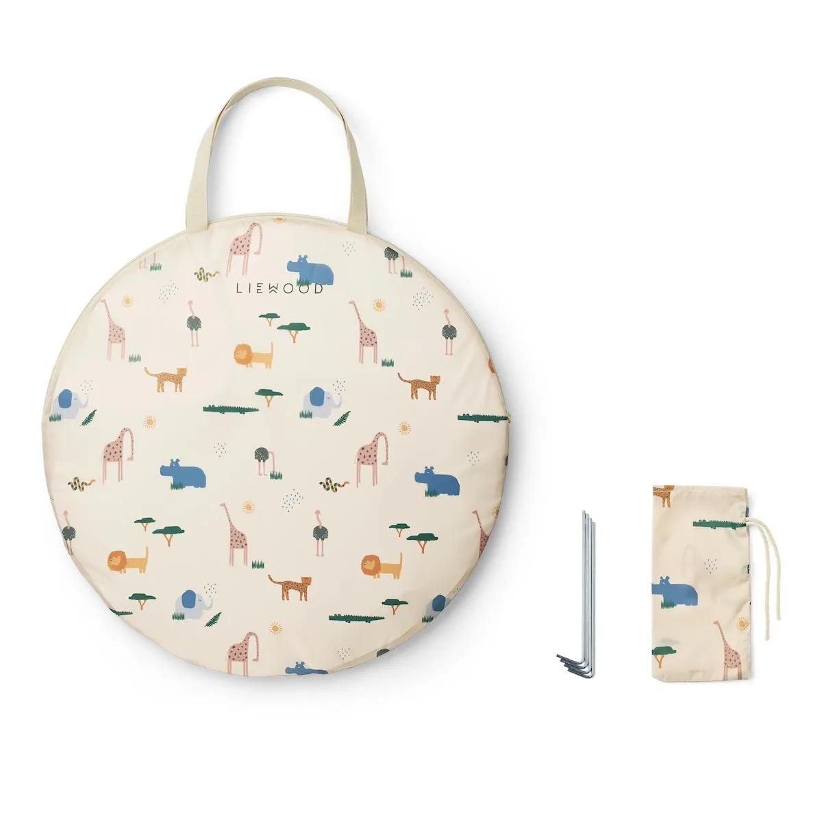 Liewood everett pop-up tent met zwembadje safari sandy mix