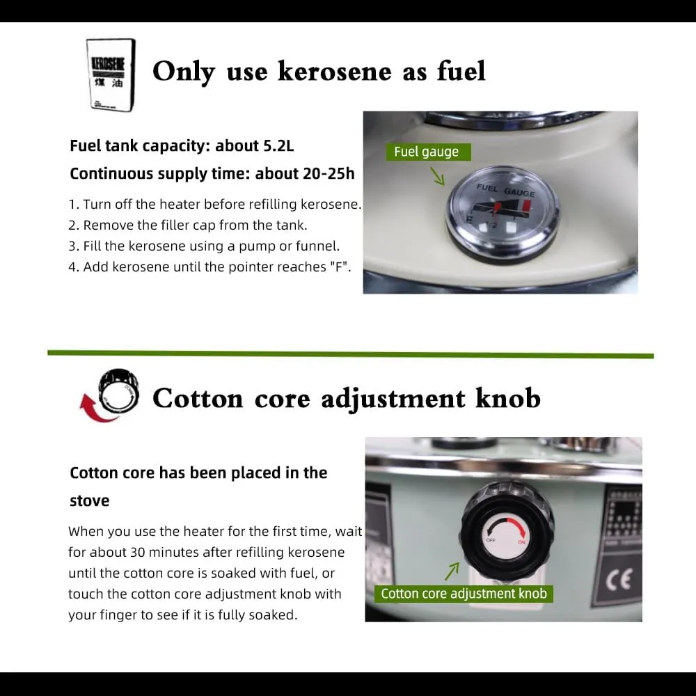 Liftable Kerosene Stove Home Outdoor Camping Barbecue Ice Fishing Kerosene Heating Stove