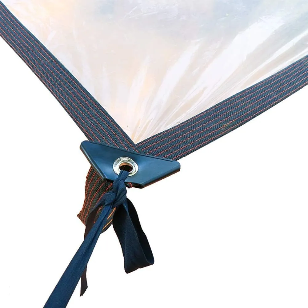 LXB Outdoor Multipurpose Tarpaulin-Waterproof Clear Tarp with Reinforced Corners, Transparent Greenhouse Film 4-Mil, Succulents Open Storage/Garden Tent,2Mx8M