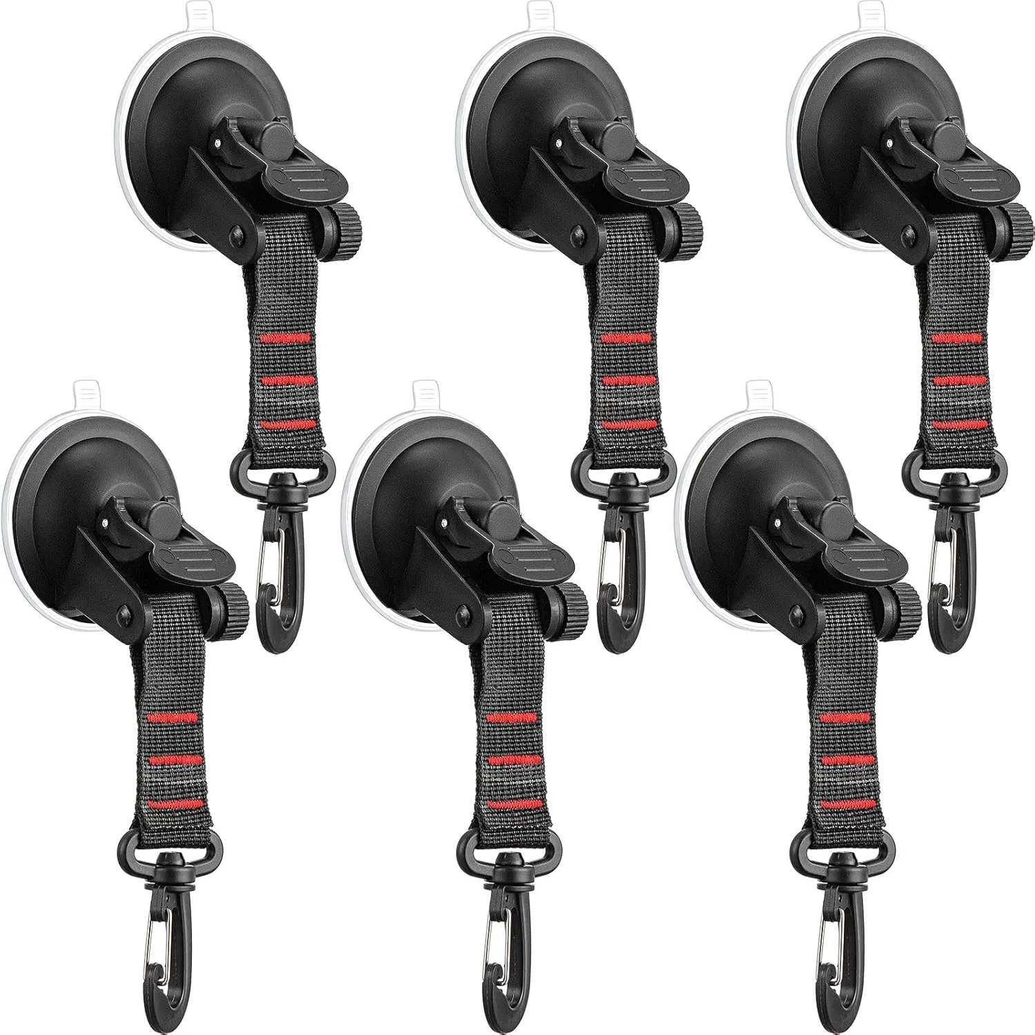 Maitys Heavy Duty Suction Cups with Hooks Tie Down Strong Suction Cup Anchor Car Camping Accessories Vacuum Outdoor Suction Cup with Hooks for Car Boat Awning Camping Tent Trap