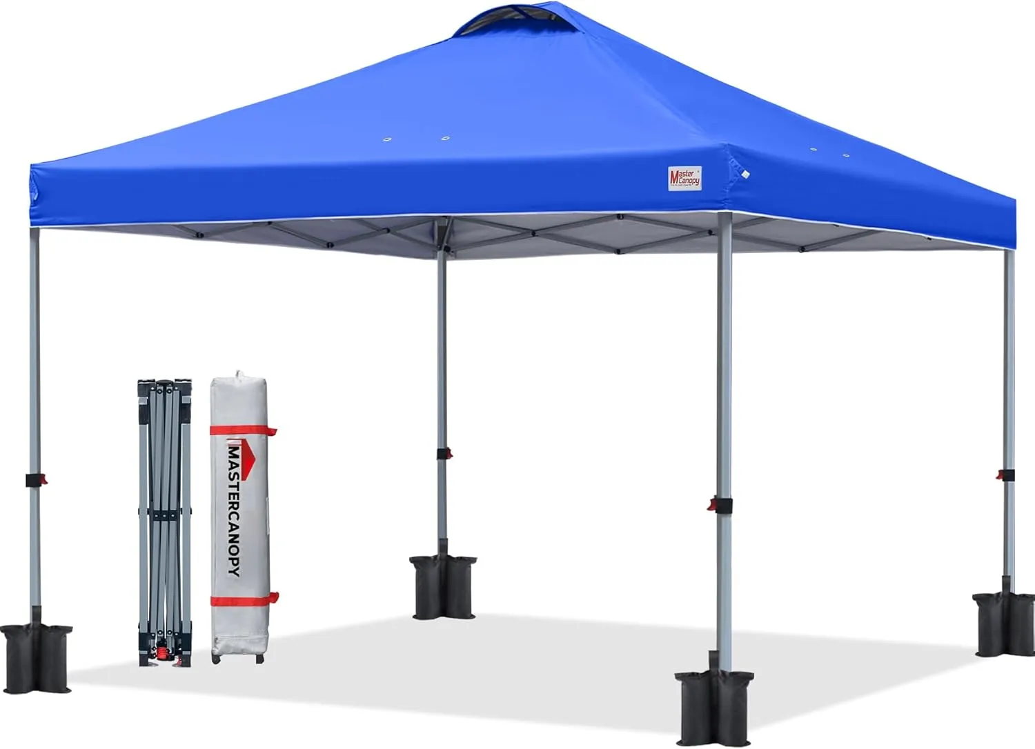 MASTERCANOPY Durable Pop-up Canopy Tent with Roller Bag (8x8, Blue)