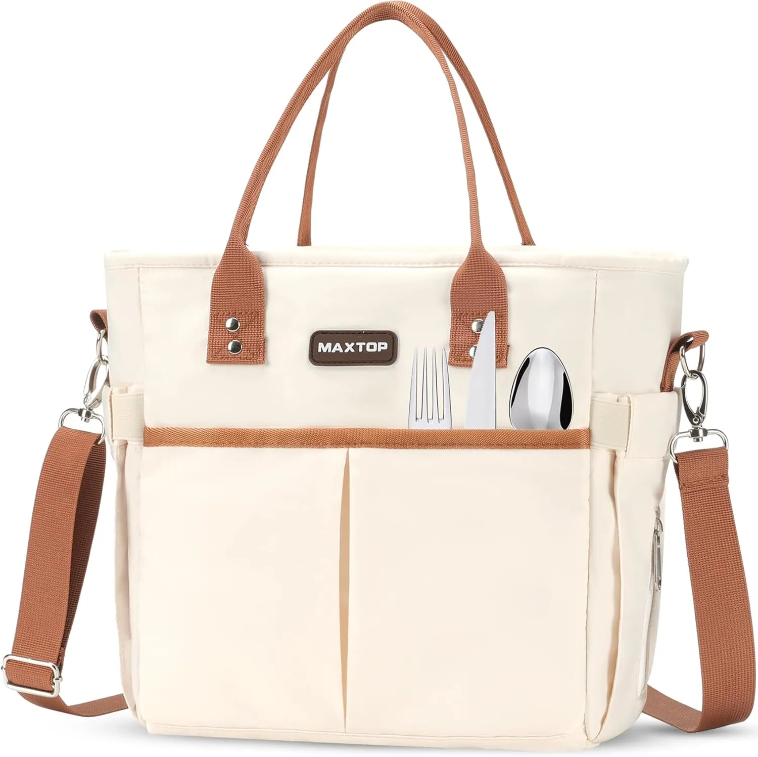 MAXTOP Lunch Bag Women for Work Insulated Thermal Lunch Box with Wide-Open Pocket Reusable Leakproof Cooler Bags with Removable Shoulder Strap for Teacher Nurse Office Picnic Travel