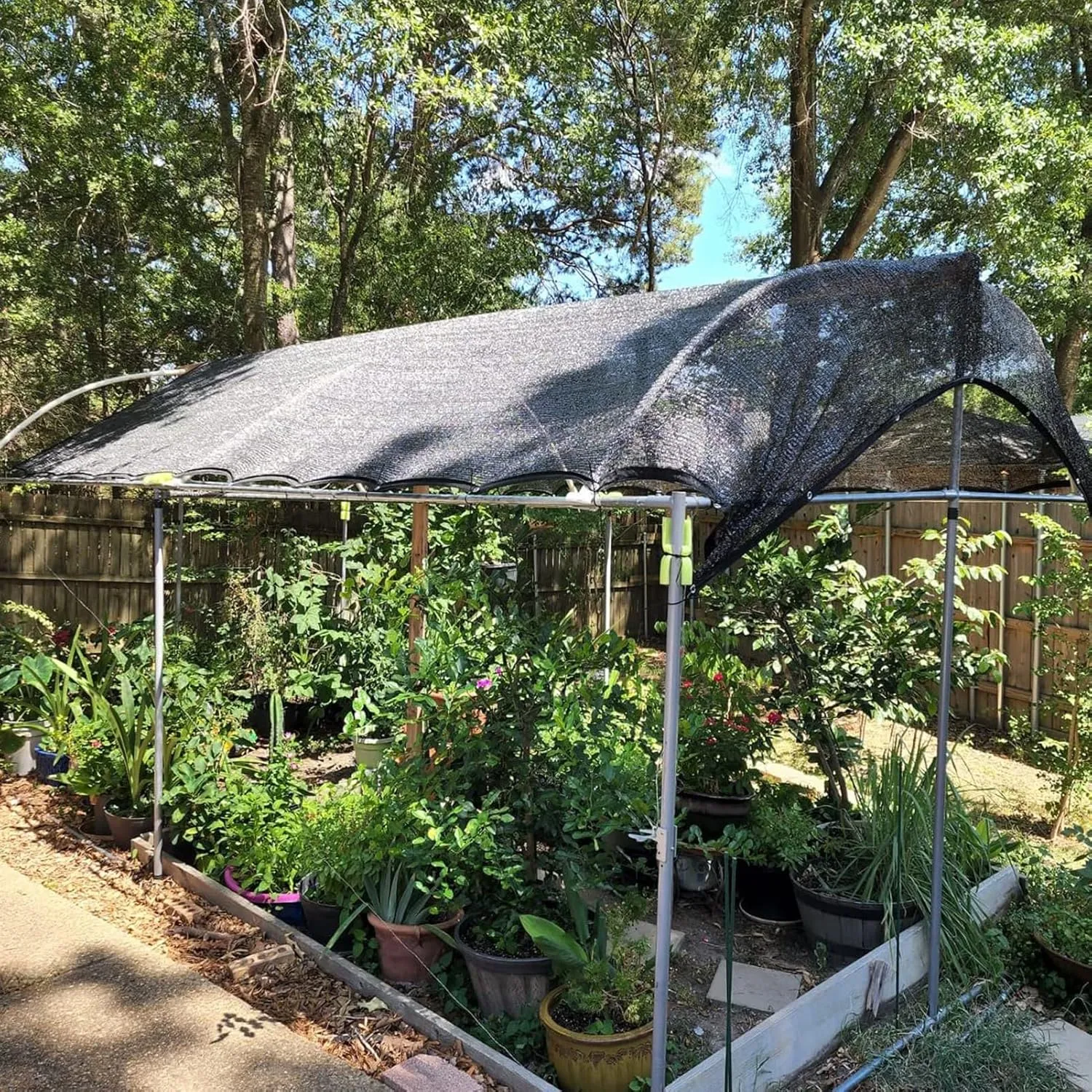 MEANCHEN 40% 10X15FT Shade Cloth for Garden, Mesh Tarp Net for Plant Vegetable Flower,Sunblock Net for Patio Cover,Outdoor Sun Shade Greenhouse Heat Protection, UV Resistant