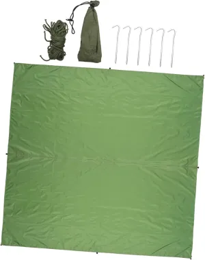 Mikikit 1 Set Outdoor Tarp Canopy Tent Protection Awning for Camping and Hiking Durable Coated for Person Use for Beach and Outdoor Activities