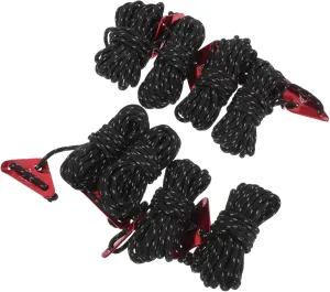 Mikikit 8pcs Reflective Windproof Tent Rope for Camping Strong Hauling Lines Adjustability Outdoor Gear for Tree Climbing Tent Setup
