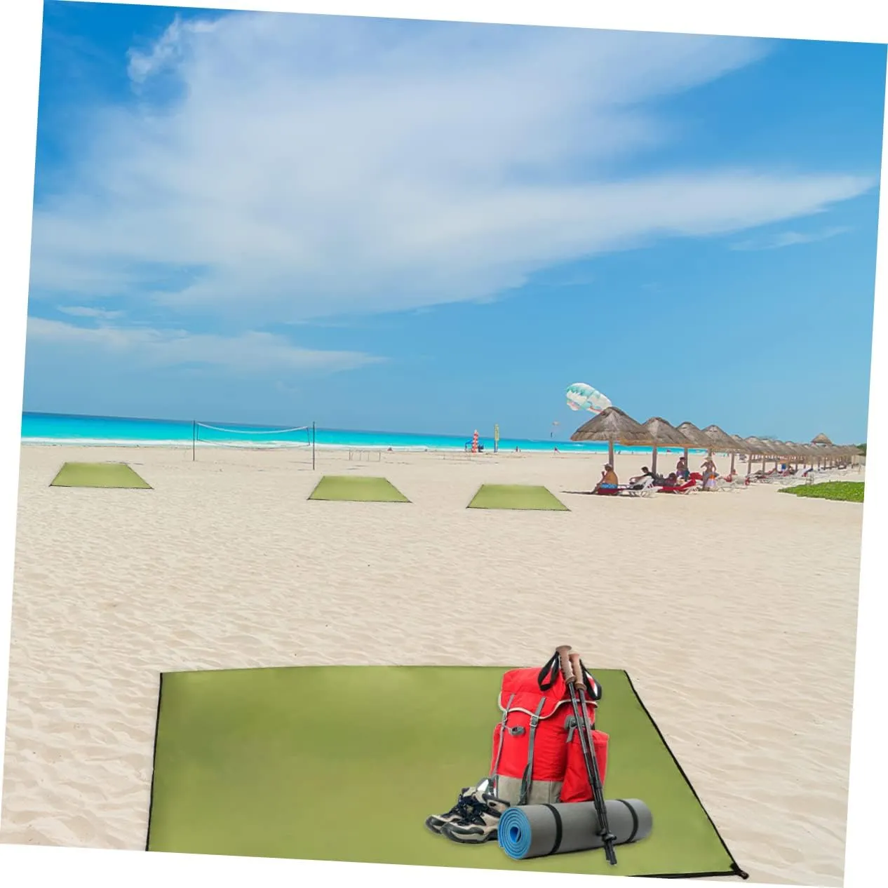 Milisten Oxford Cloth Waterproof Mat Tent Ground Cover Multi-Purpose Outdoor Blanket Car Sunshade Uv Protection