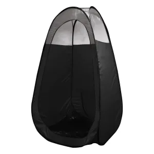 MineTan Spray Tan Folding Tent | Portable, Lightweight Pop Up Tanning Unit With Carry Bag, Black & 1/3 Clear - Designed For Professional Use, Mobile or Home Use, Great for Mobile Spray Tanner Techs