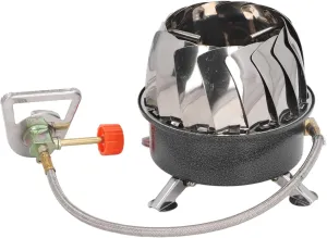 Mini Camping Stove, Mini Camping Stove Folding Stable Support Wind Resistant High Efficiency Portable Gas Stove for Outdoor Hiking Black (Round with Tube Buckle), SIXRUNg54ck0p9qu-12