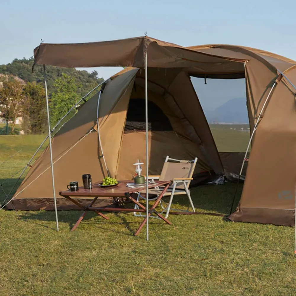 MOBI GARDEN Camping Tunnel Tent – Windproof & Rainproof 4-Season Shelter