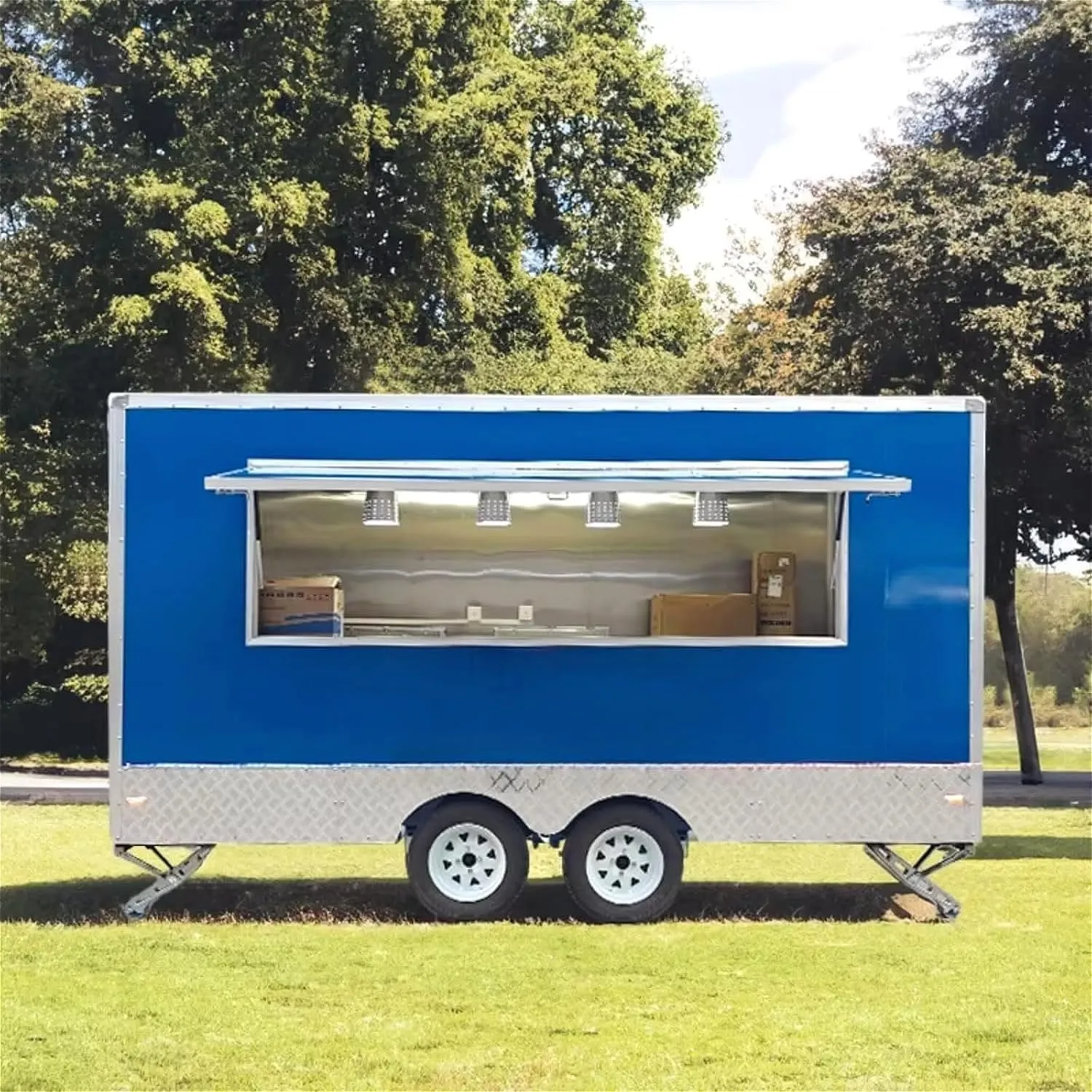 Mobile Bar Concession Trailer – Portable Food Truck Kitchen with Custom Cooking Stations for Beverage & Snack Vending
