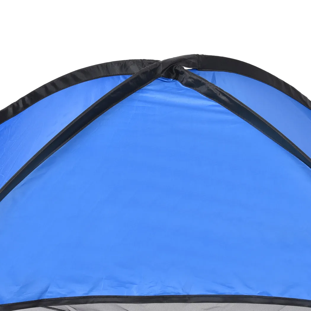 Mountview Pop Up Beach Tent Caming Portable Blue