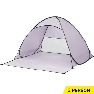 Mountview Pop Up Beach Tent Caming Portable Grey