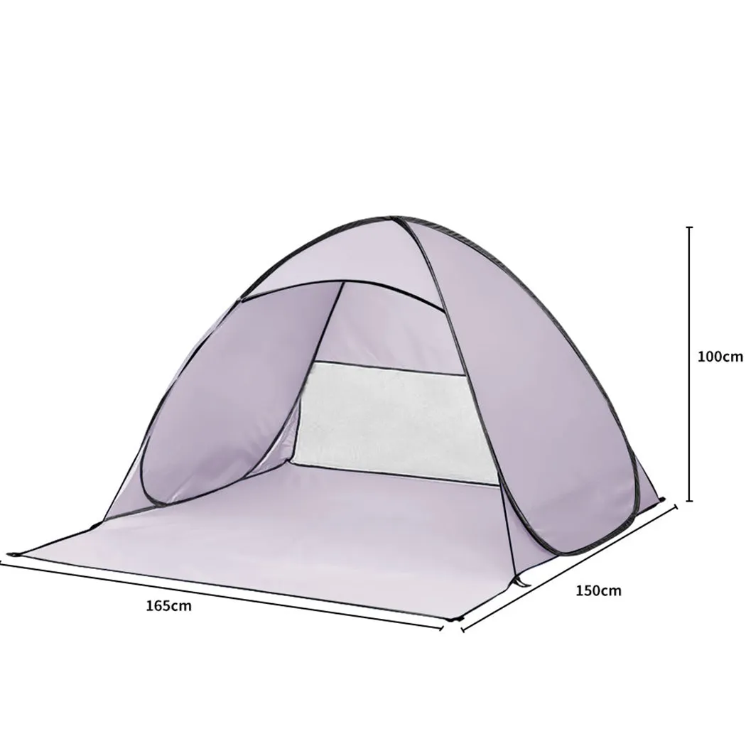 Mountview Pop Up Beach Tent Caming Portable Grey