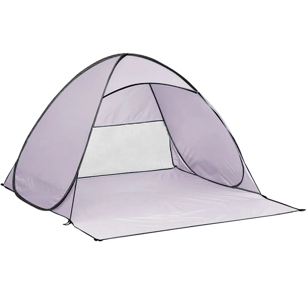 Mountview Pop Up Beach Tent Caming Portable Grey
