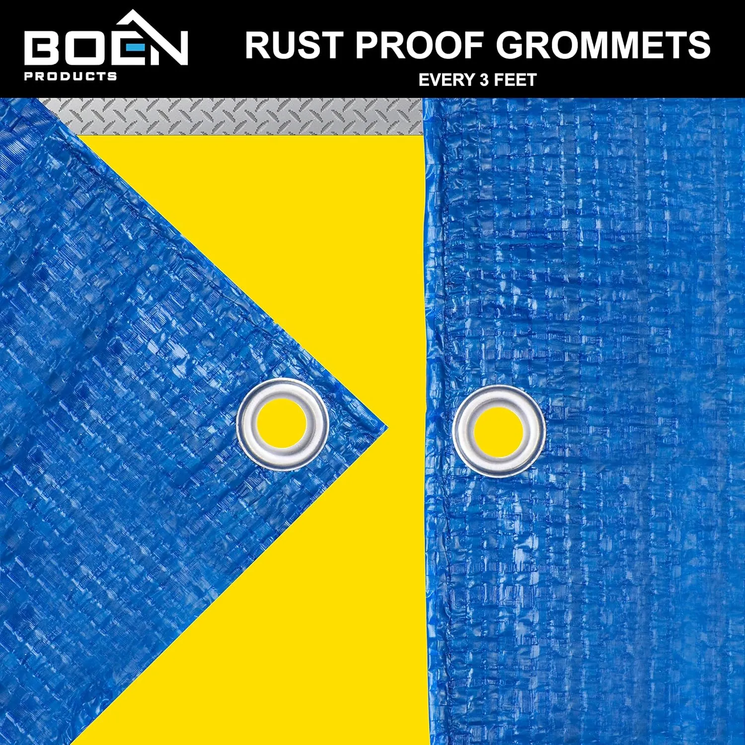 Multi-Purpose Large Tarp Waterproof Cover | Blue, 30' x 40' 5 Mil Thick | Rip Proof Tarps | Thick Weave Material, UV Resistant Great for Tarpaulin Canopy Tent, Boat, RV or Pool Cover