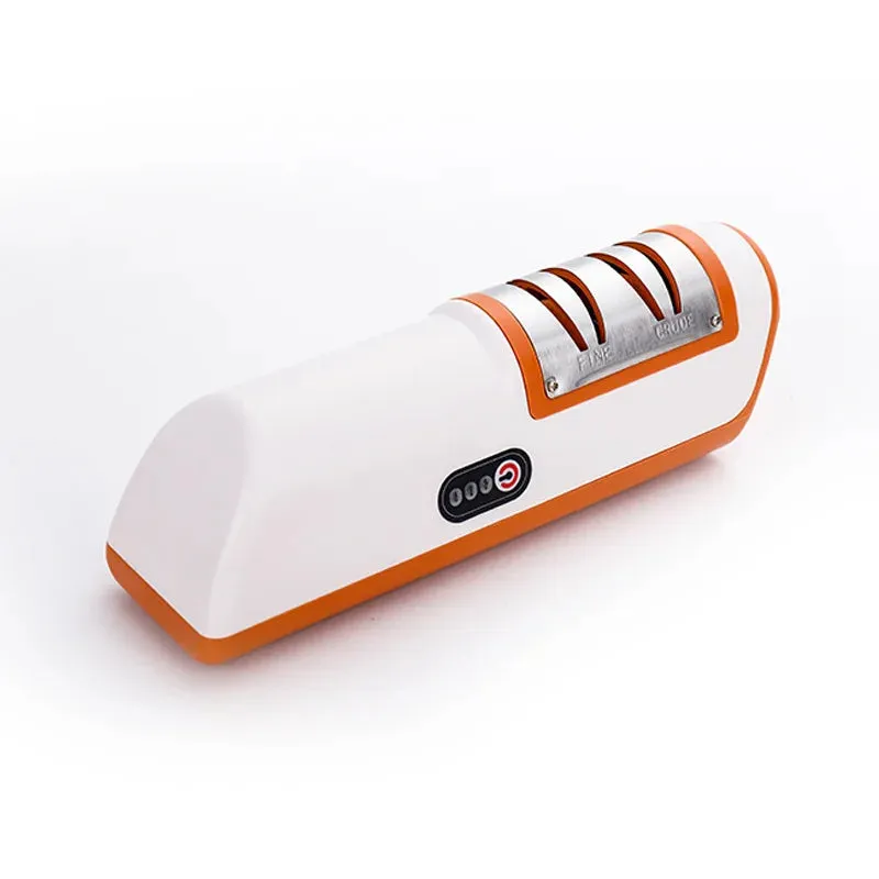 Multifunctional Electric Knife Sharpener – 4-Speed Automatic Blade Tool for Kitchen Chefs & Home Cooks