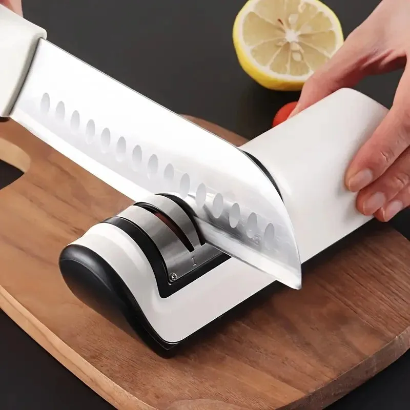 Multifunctional Electric Knife Sharpener – 4-Speed Automatic Blade Tool for Kitchen Chefs & Home Cooks