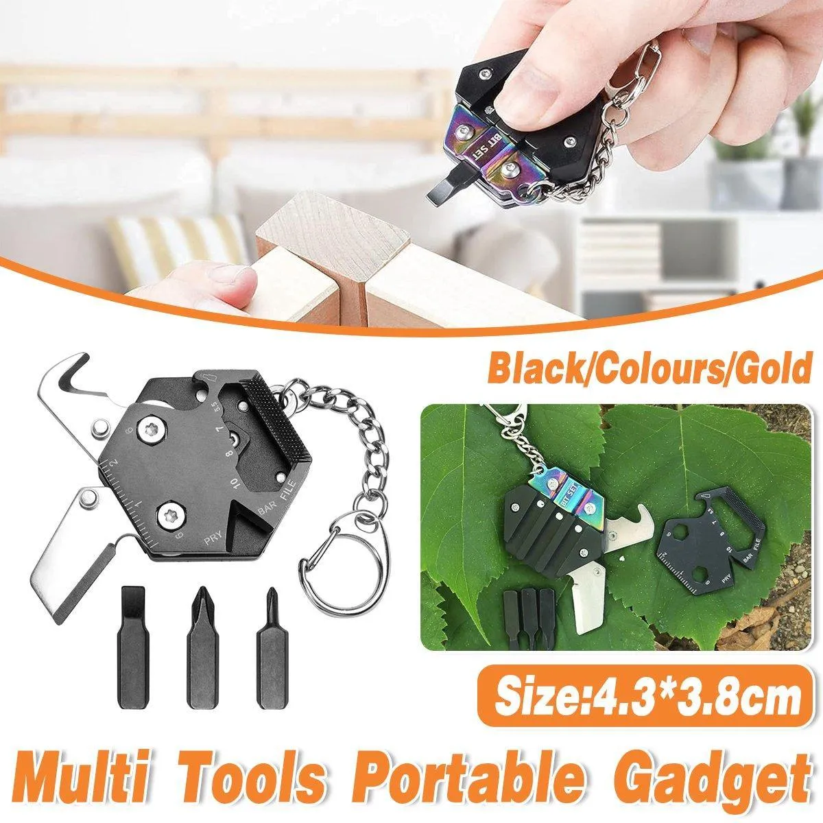 Multifunctional Hexagon Pocket Knife Outdoor Mini Tool Survival EDC Gear Kit
