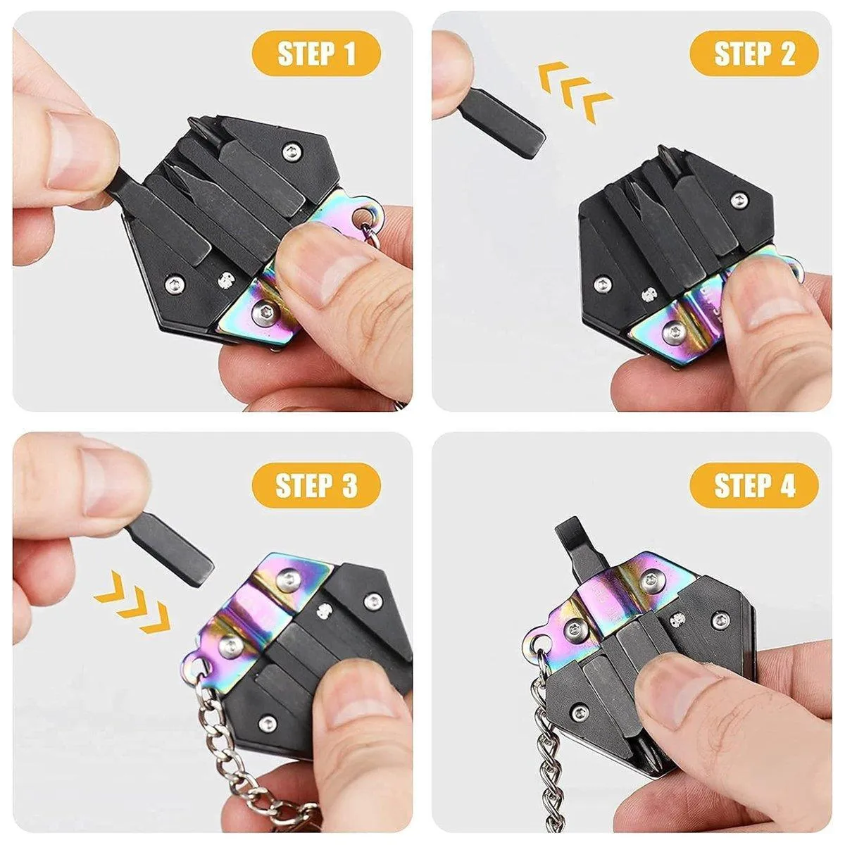 Multifunctional Hexagon Pocket Knife Outdoor Mini Tool Survival EDC Gear Kit