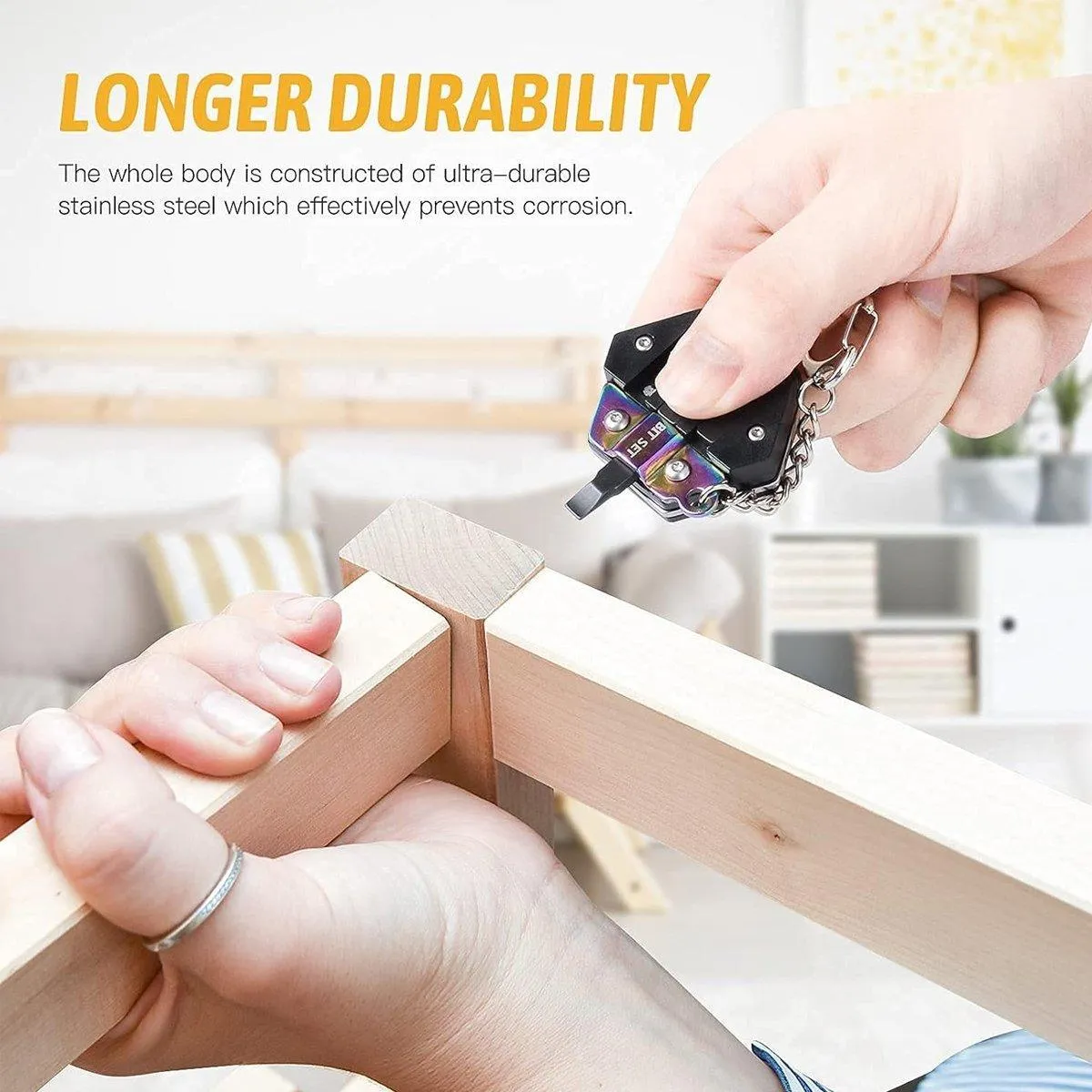 Multifunctional Hexagon Pocket Knife Outdoor Mini Tool Survival EDC Gear Kit