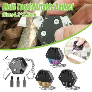 Multifunctional Hexagon Pocket Knife Outdoor Mini Tool Survival EDC Gear Kit