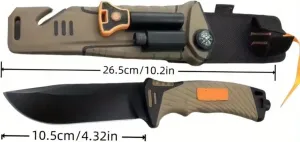 Multifunctional outdoor portable high hardness sharp knife survival knife - with sheath