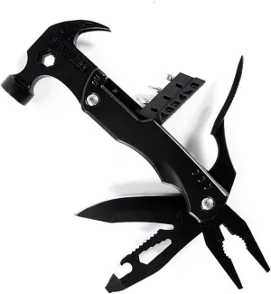 Multifunctional Outdoor Screwdriver Pliers Camping Accessories Claw Hammer Belt Knife Survival Gear Hammer Saw